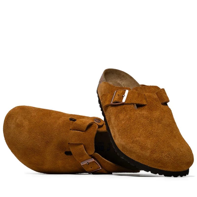 Birkenstock Boston Soft Footbed Suede - Mink Trendy Vacation Sandals