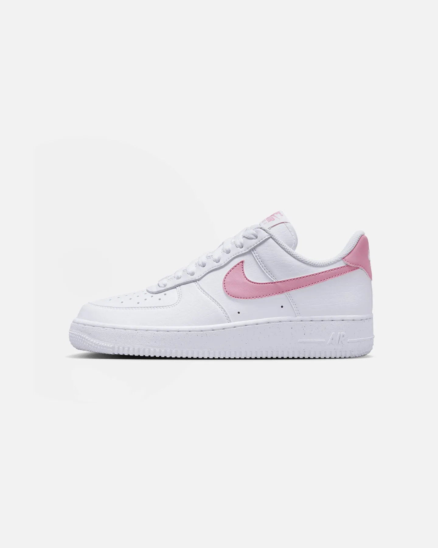 Nike Women's Air Force 1 '07 Next Nature White/Pink basketball players' support waterproof leather