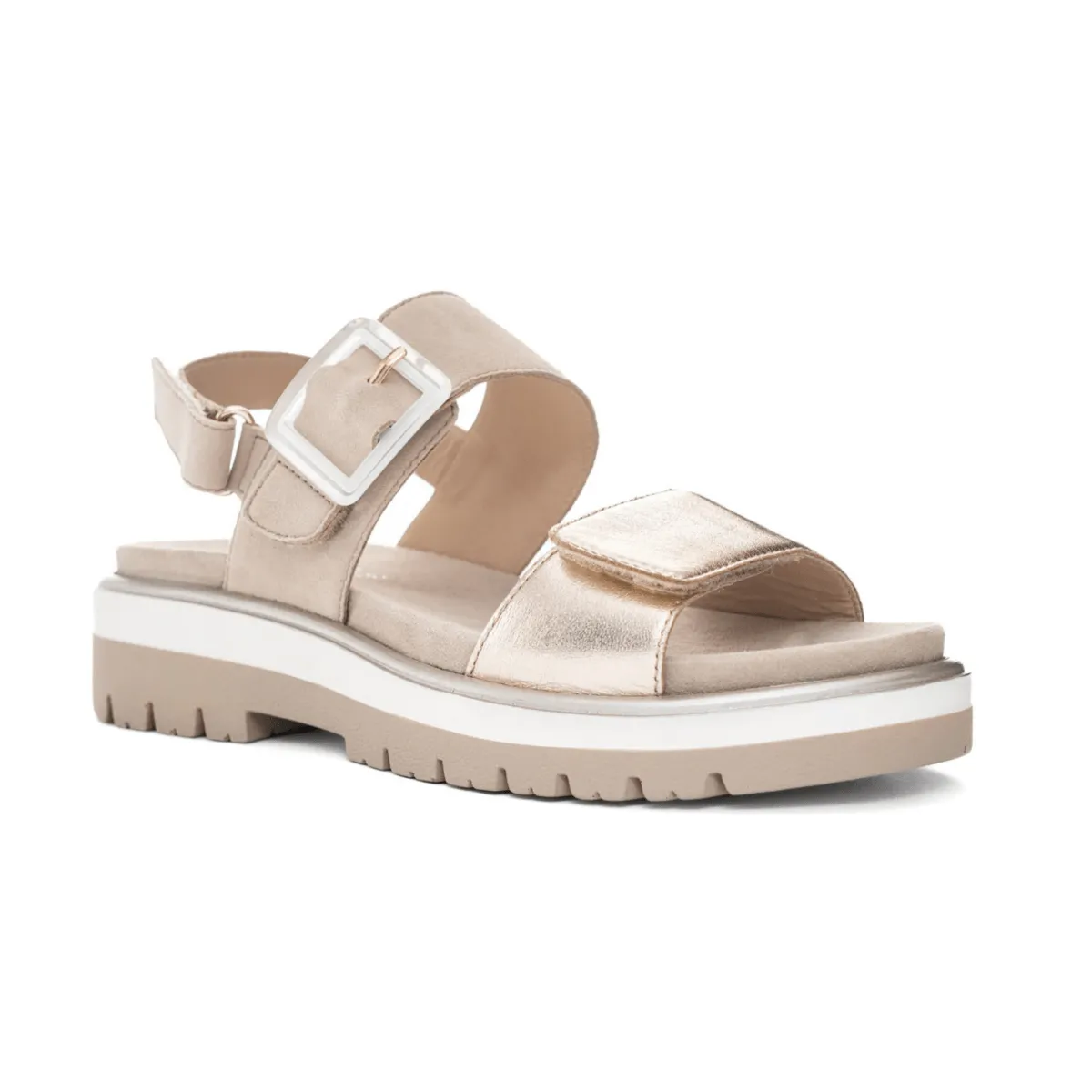 Ara Women's Marbella Sand Metallic Leather Street Shade Grab Pair