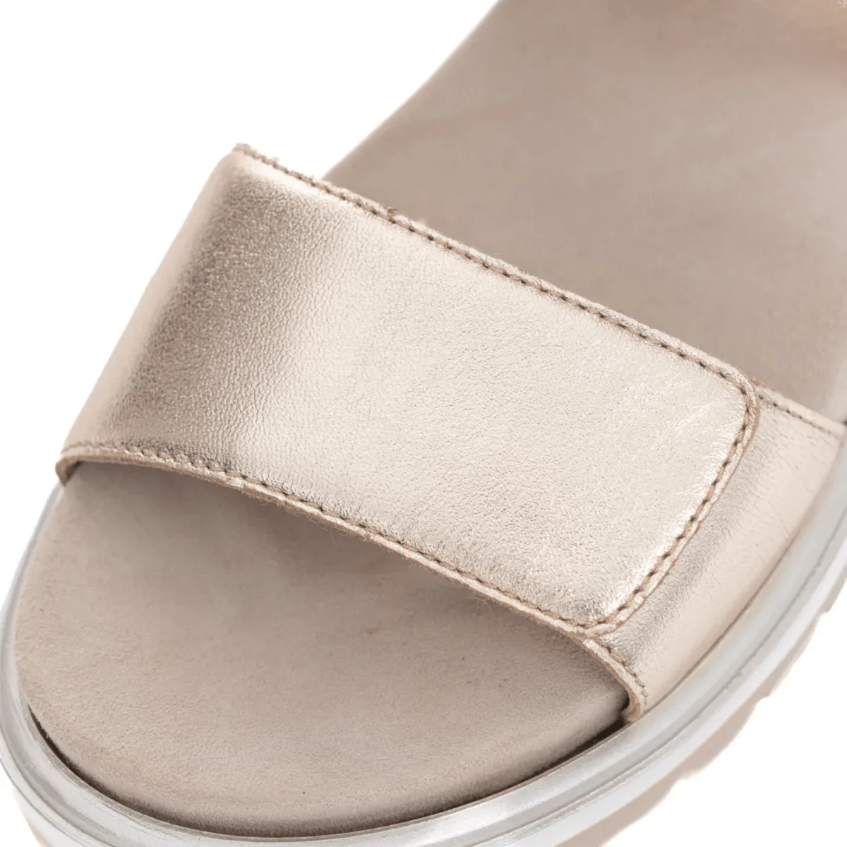 Ara Women's Marbella Sand Metallic Leather Style Clean