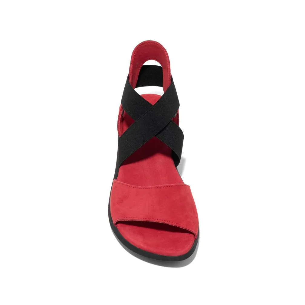 Arche Women's Satia Fukia Red Nubuck Casual Comfort Lace Up Design