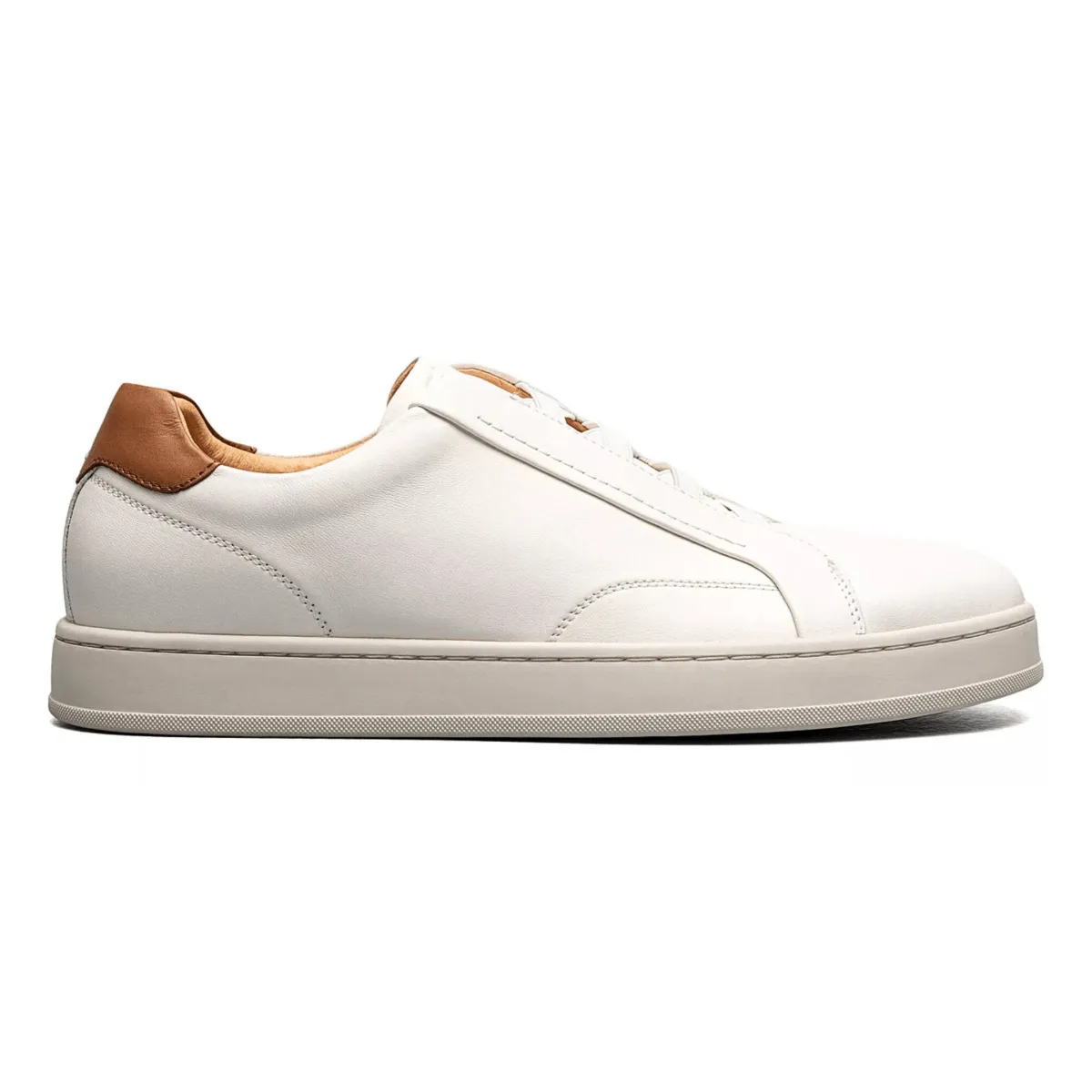 Florsheim Men's Monopoli Elastic Lace Off-White/Cognac Sport Casual Minimal Style