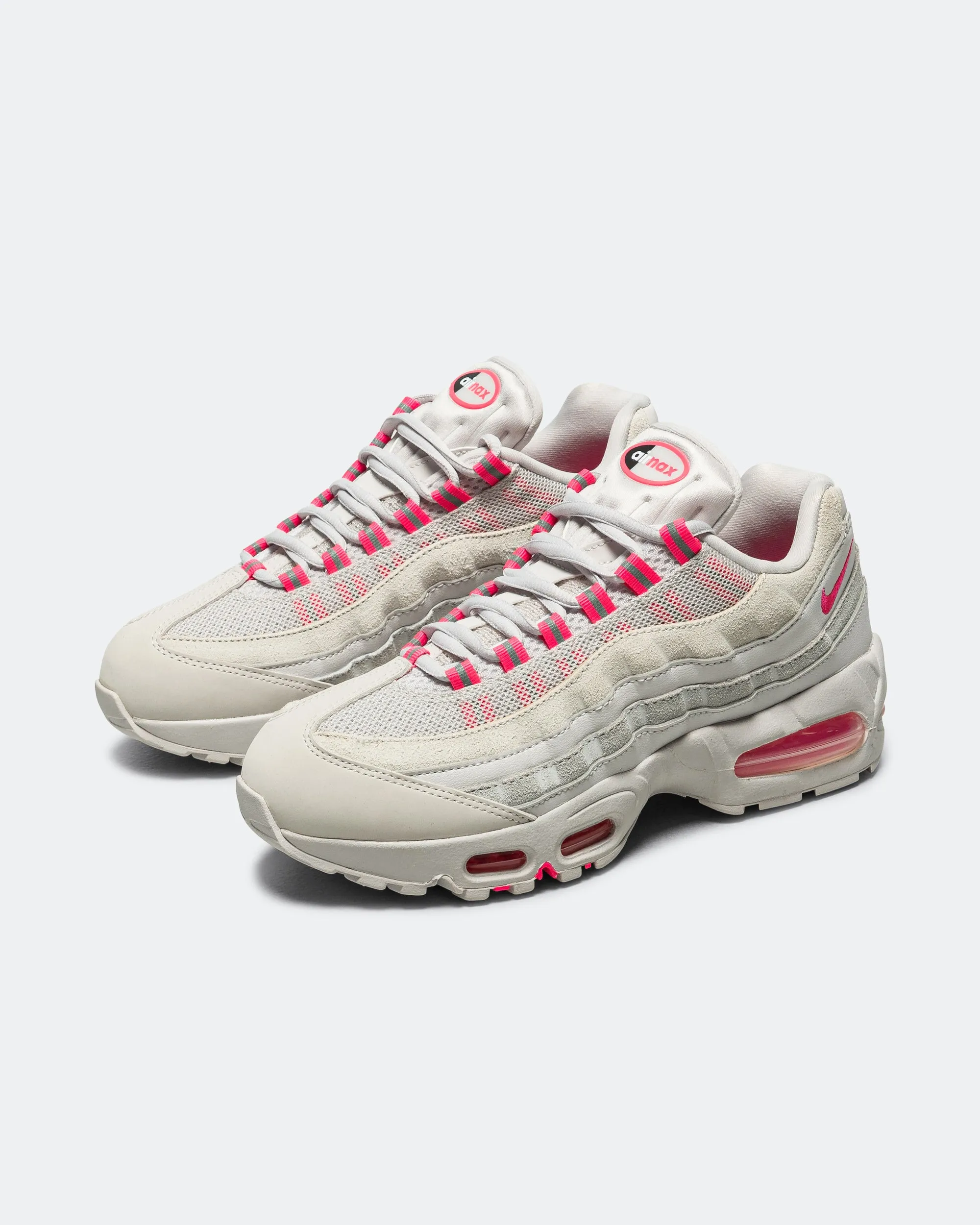 Slim performance Woven Texture Womens Air Max 95 Big Bubble - Vast Grey/Hyper Pink-Pure Platinum