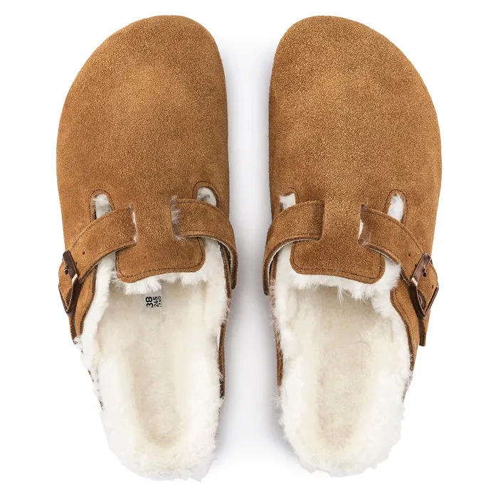 Womens Birkenstock Boston Shearling Mink Go Mode