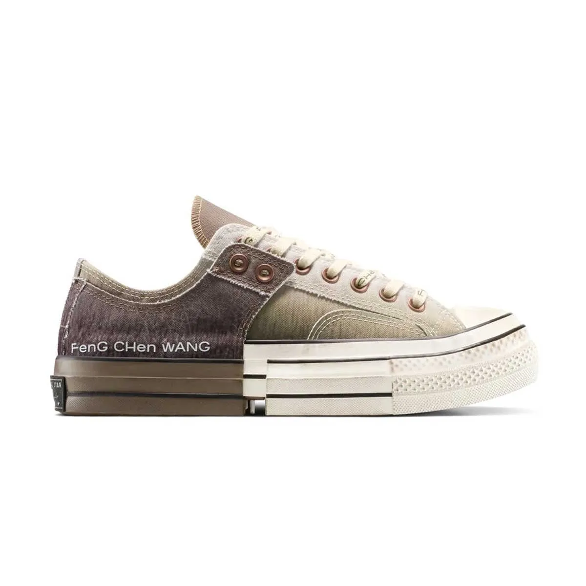 softest Designer comfort   Feng Chen Wang 2-in-1 Chuck 70 Low Top 'Brown Egret'