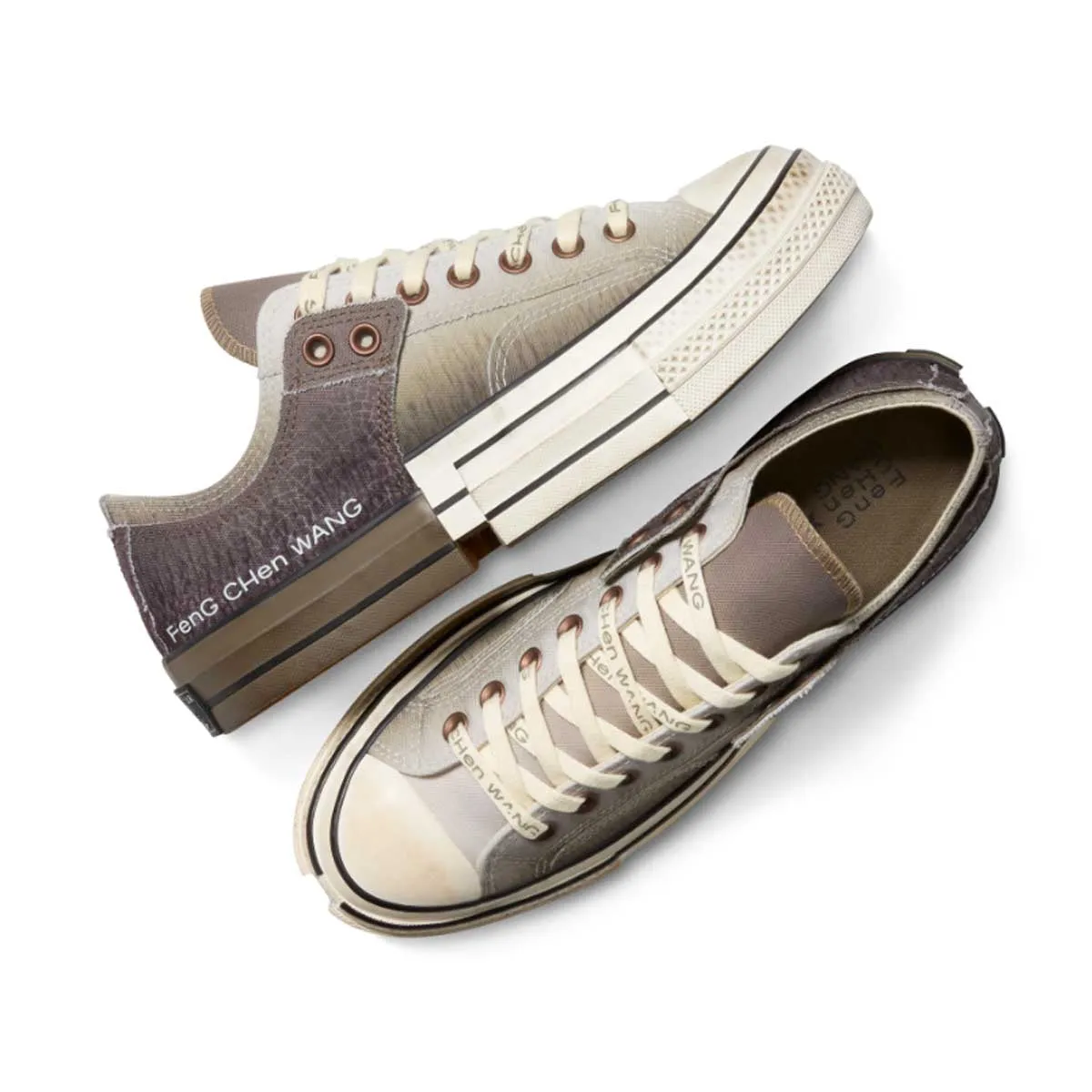 Classic Base Step Free   Feng Chen Wang 2-in-1 Chuck 70 Low Top 'Brown Egret'