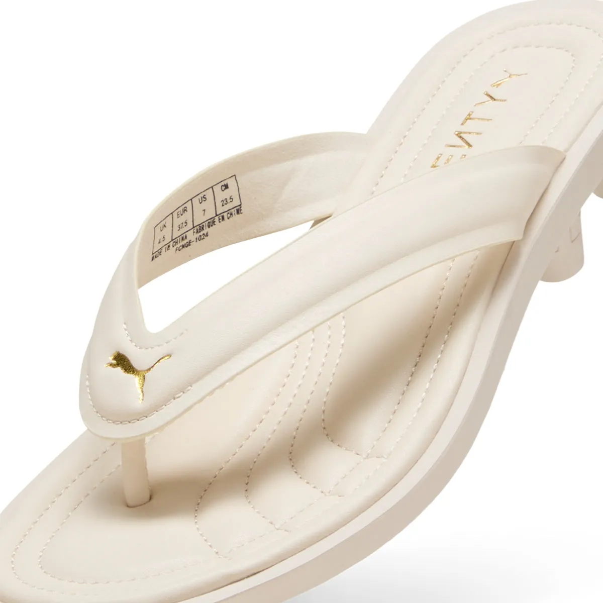   FENTY Cat Cleat Slides 'Alpine Snow PUMA Gold' rubber