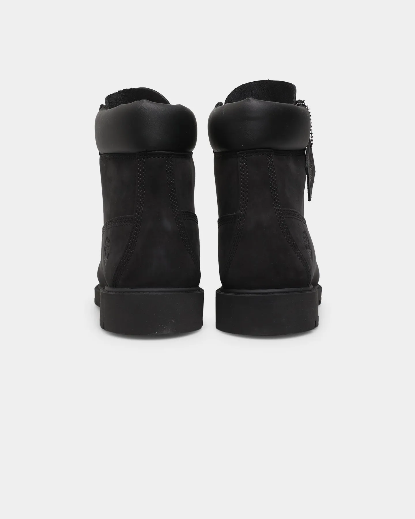 Timberland 6" Basic Contrast Collar Boot Black Nubuck Black Edge