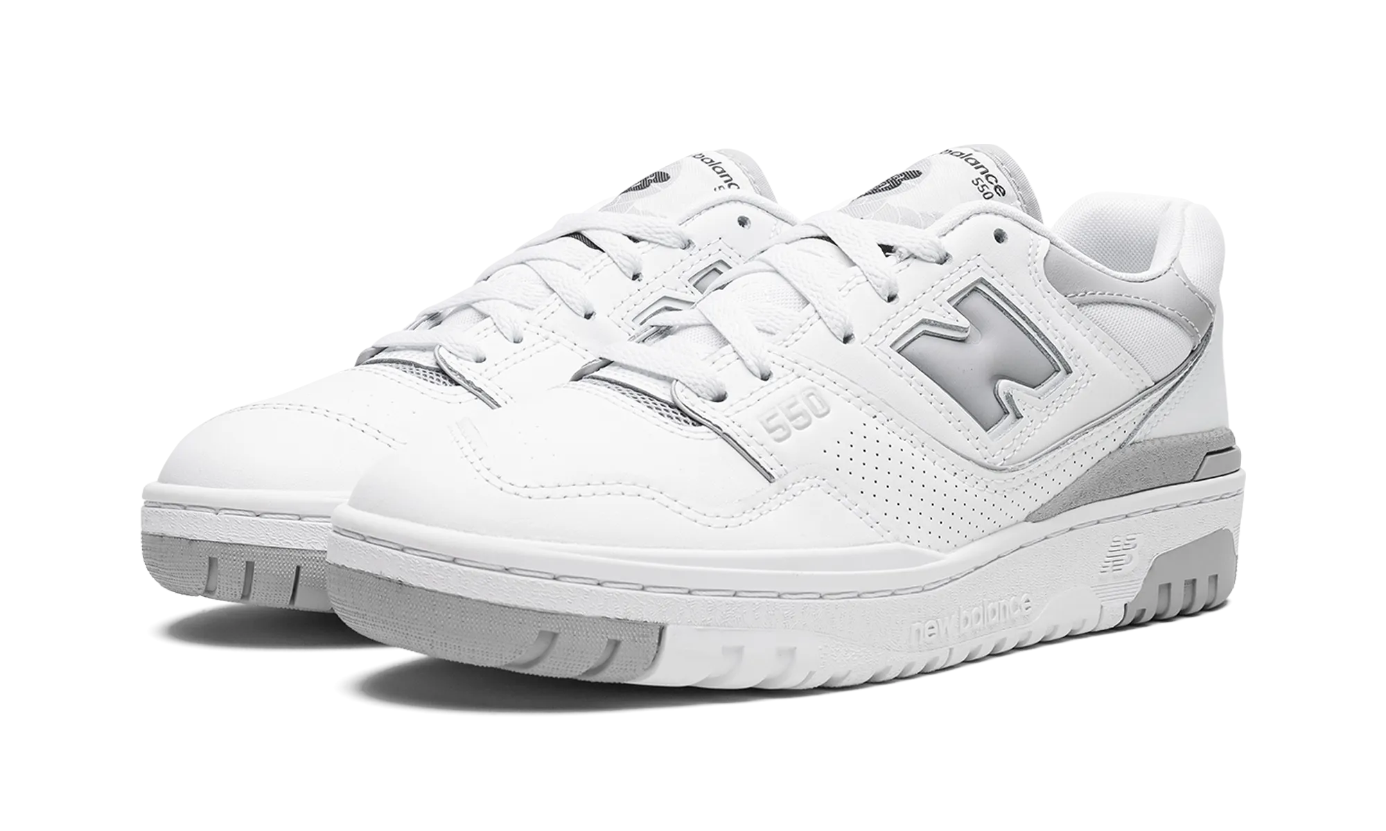 550 WMNS "White / Grey" durable rubber shoes FoamCushion