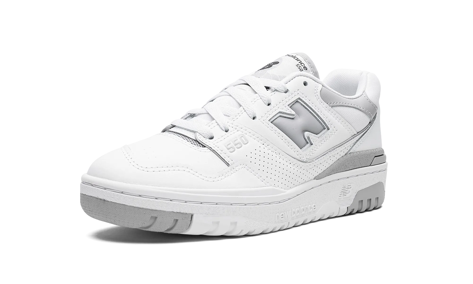 heavy - duty rubber shoe substance Dark color 550 WMNS "White / Grey"