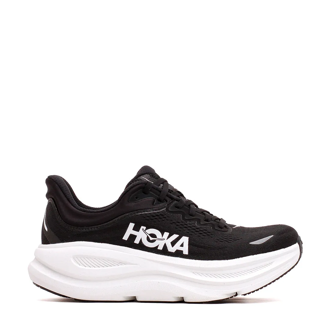 Hoka One One Men Bondi 9 Black White 1162011-BWHT Performance - proven cross - country runner shoes