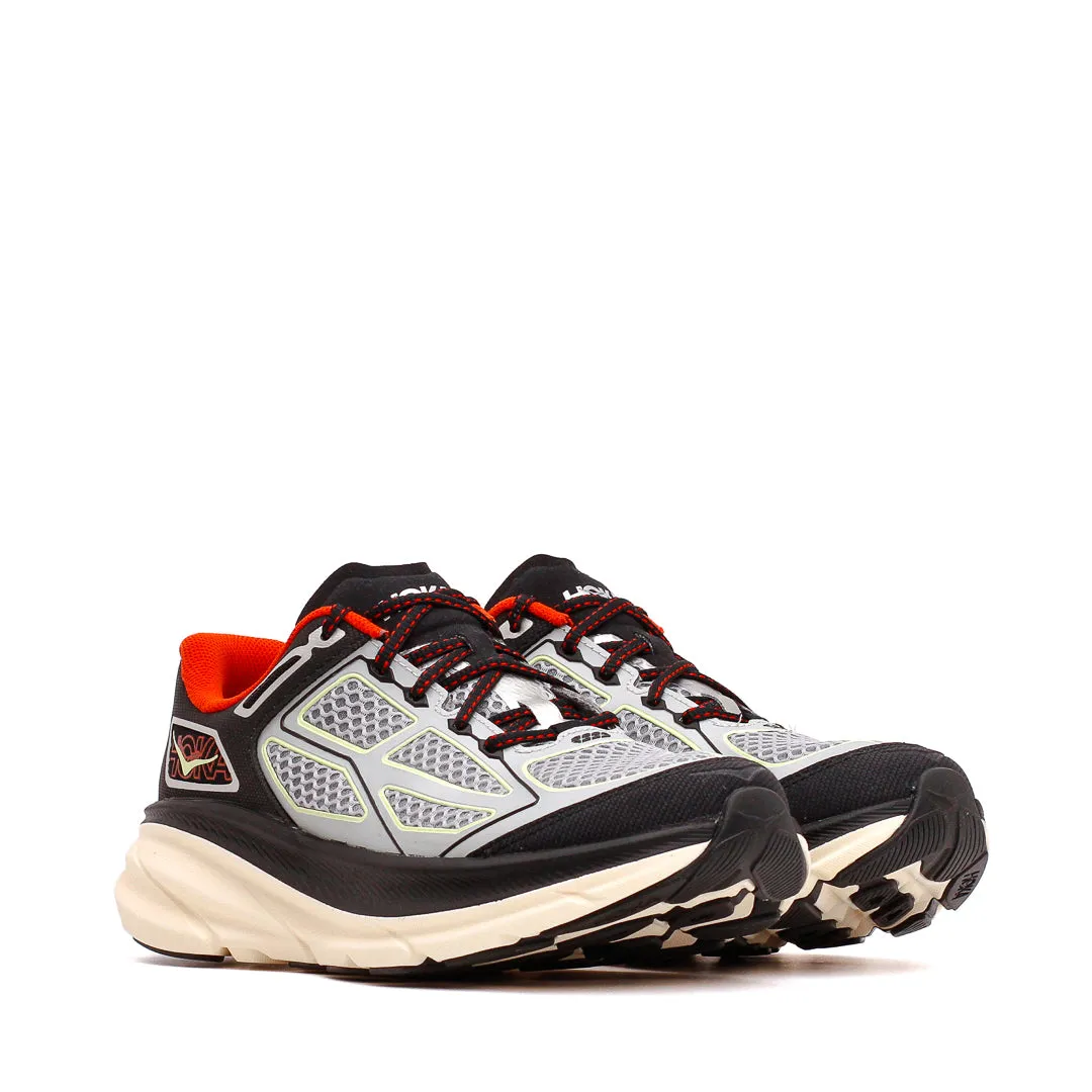 Sports functionality running in a drawbridge area shoes Hoka One One Unisex Clifton One9 Habanero Black 1155370-HBN