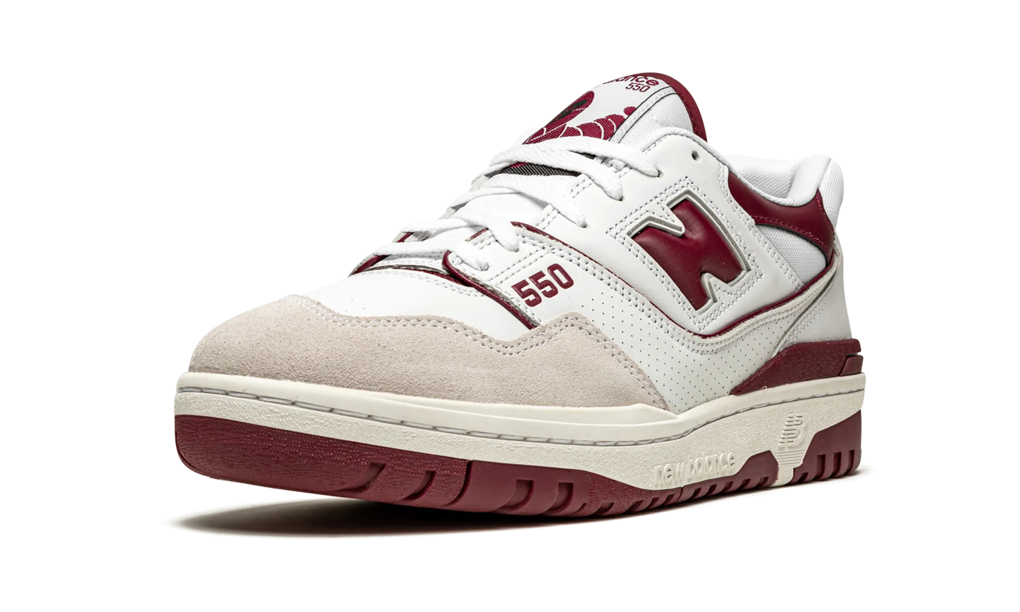 550 "Burgundy" red running shoes pre - run
