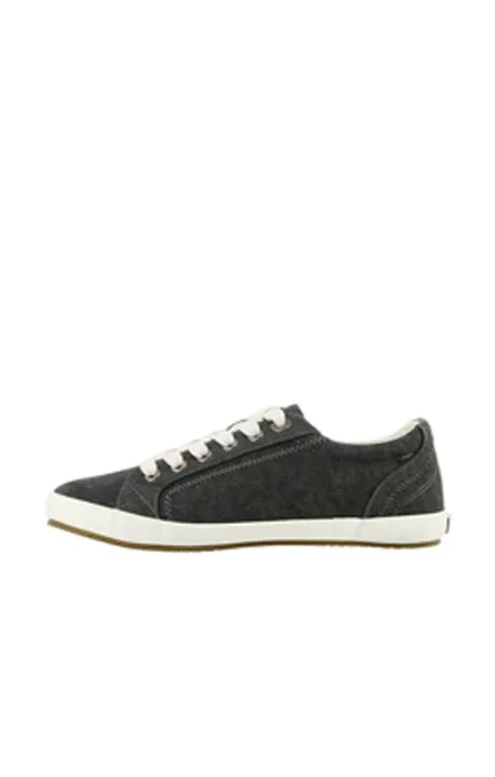 Plain Finish Trend Focused Womens Taos Star Charcoal Wash Canvas