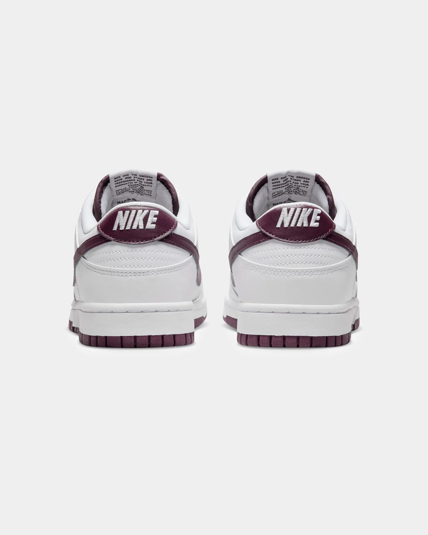 King Walk Nike Dunk Low Retro "Night Maroon" White/Night Maroon
