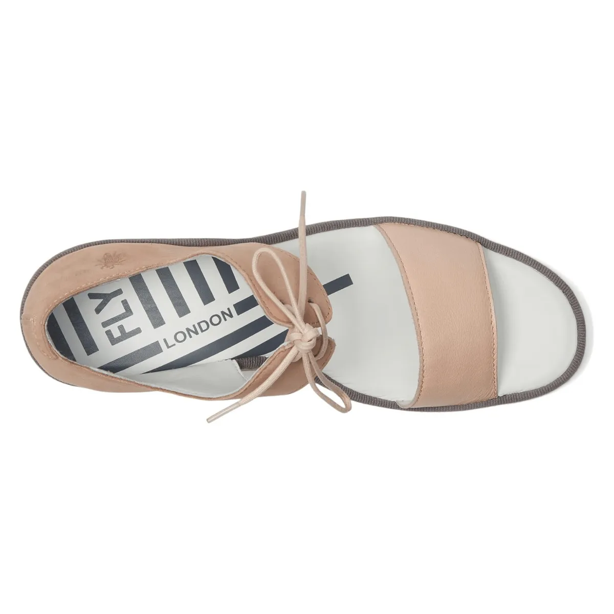 Matte Trim Fly London Women's BILU465 Nude/Pink Leather
