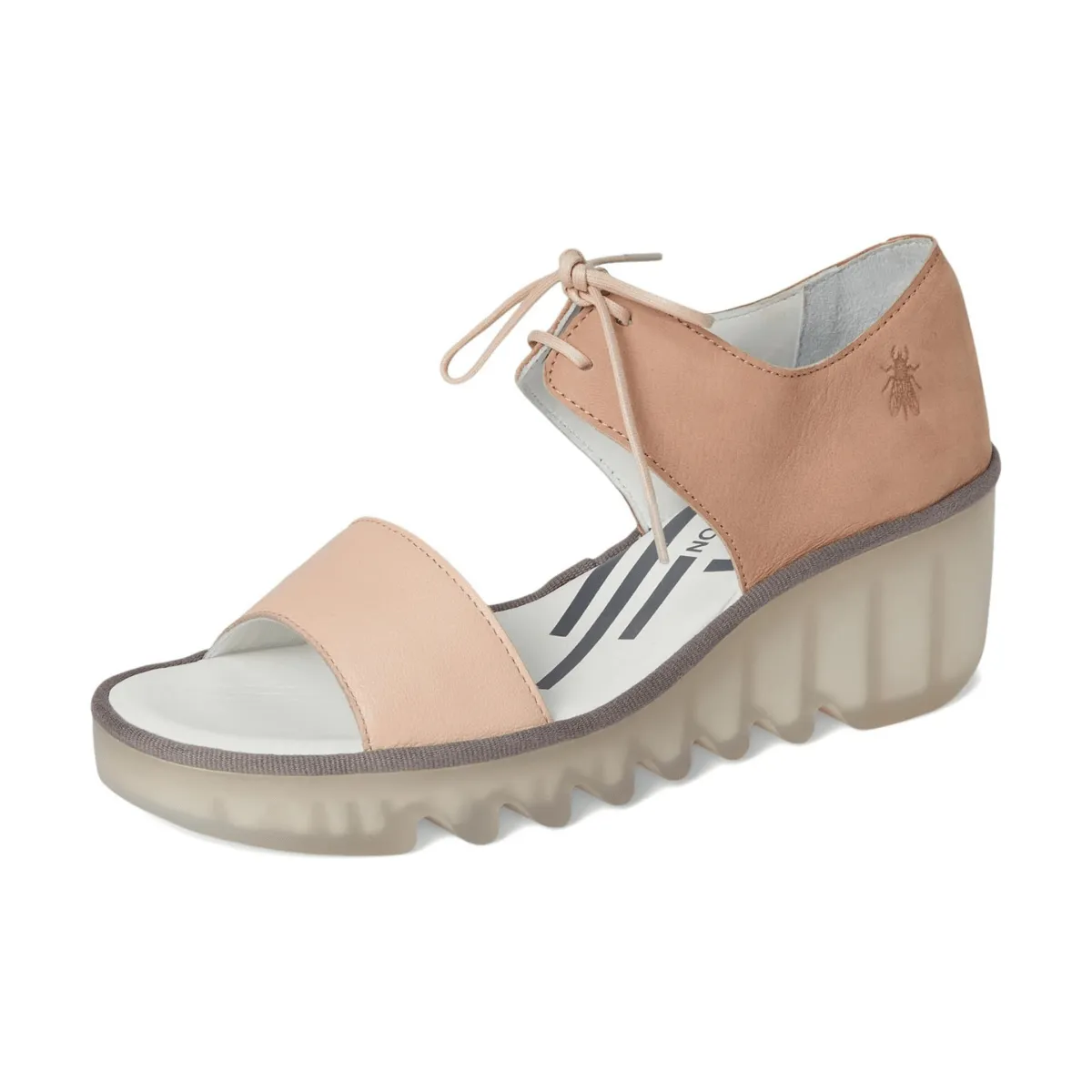Exact Size Polished Trim Fly London Women's BILU465 Nude/Pink Leather