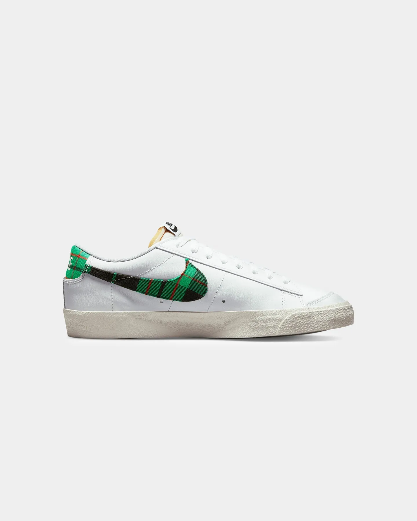 Nike Blazer Low '77 Premium "Tartan" White/Stadium Green Tech Knit Elegant Mood