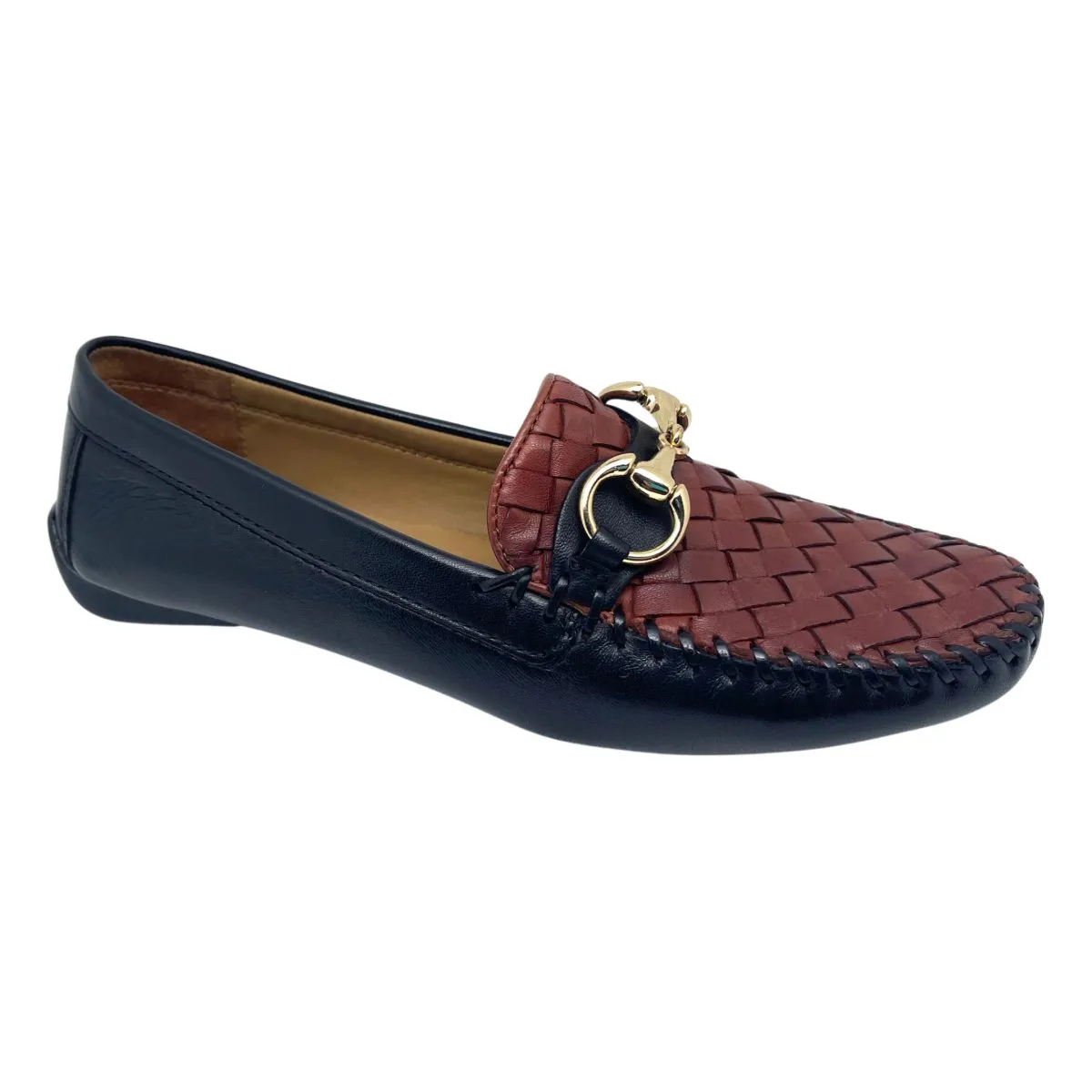 Urban Step Weather Guard Robert Zur Women's Perlata Black/Luggage Woven Leather
