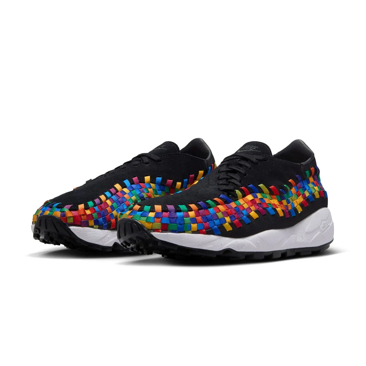 Pure Black Footscape Woven 'Rainbow'