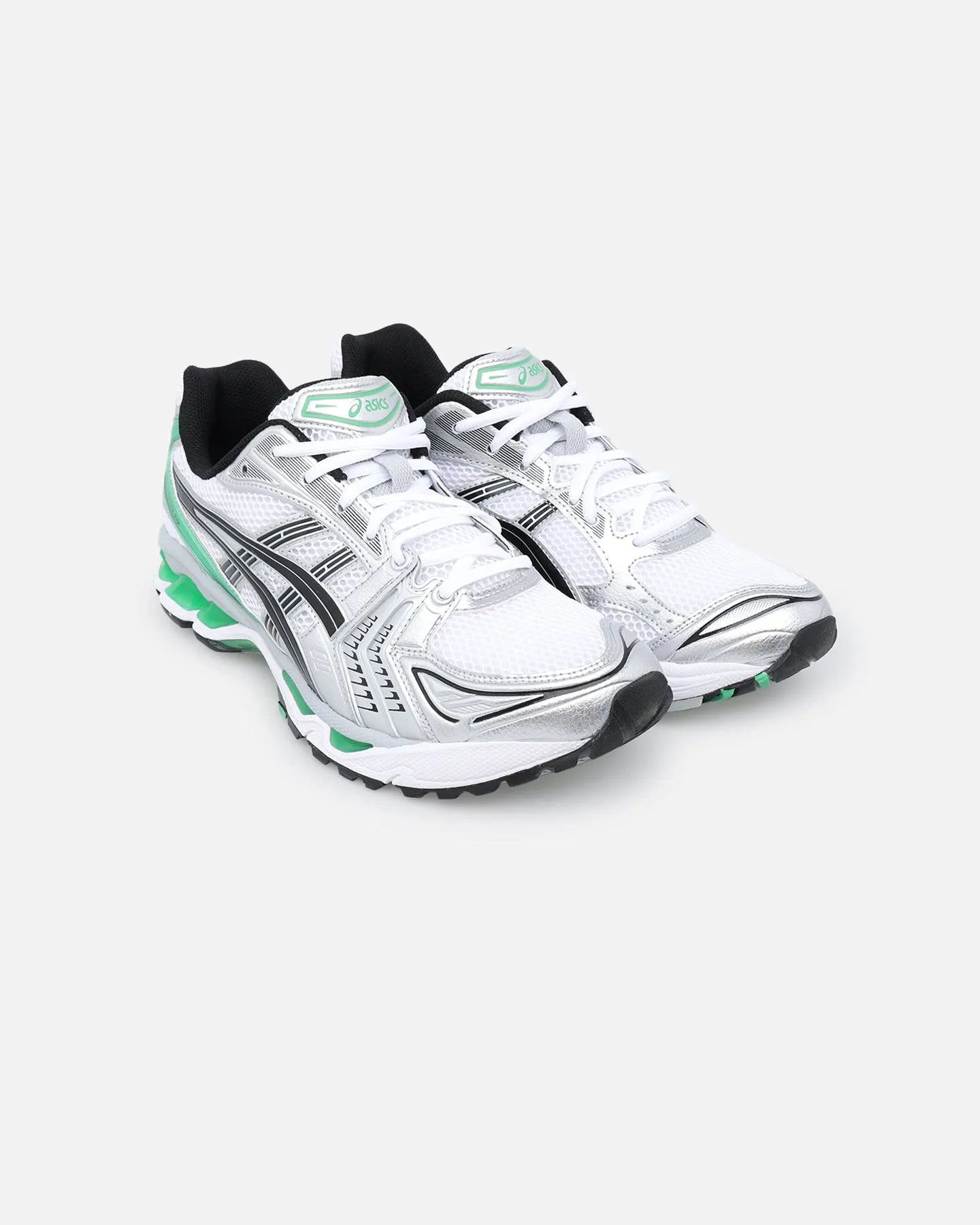 Asics Gel-Kayano 14 White/Green Ankle wrap Court Grip