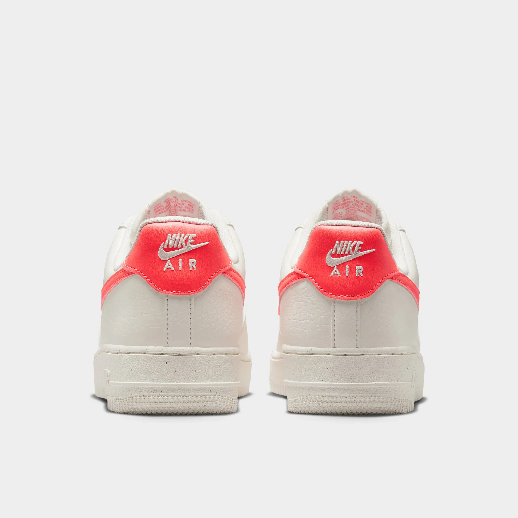 Nike Women's Air Force 1 '07 Next Nature Sail / Sail -  Hot Lava Comfort touch