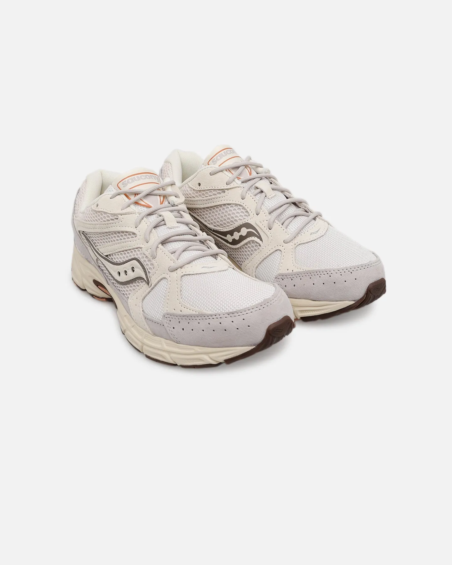 Breathable Material Saucony Ride Millenium Suede Dove