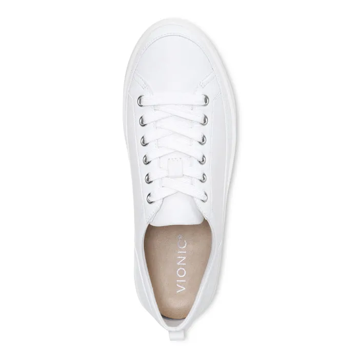 Womens Vionic Winny Lace Up Sneaker White Practical Wear