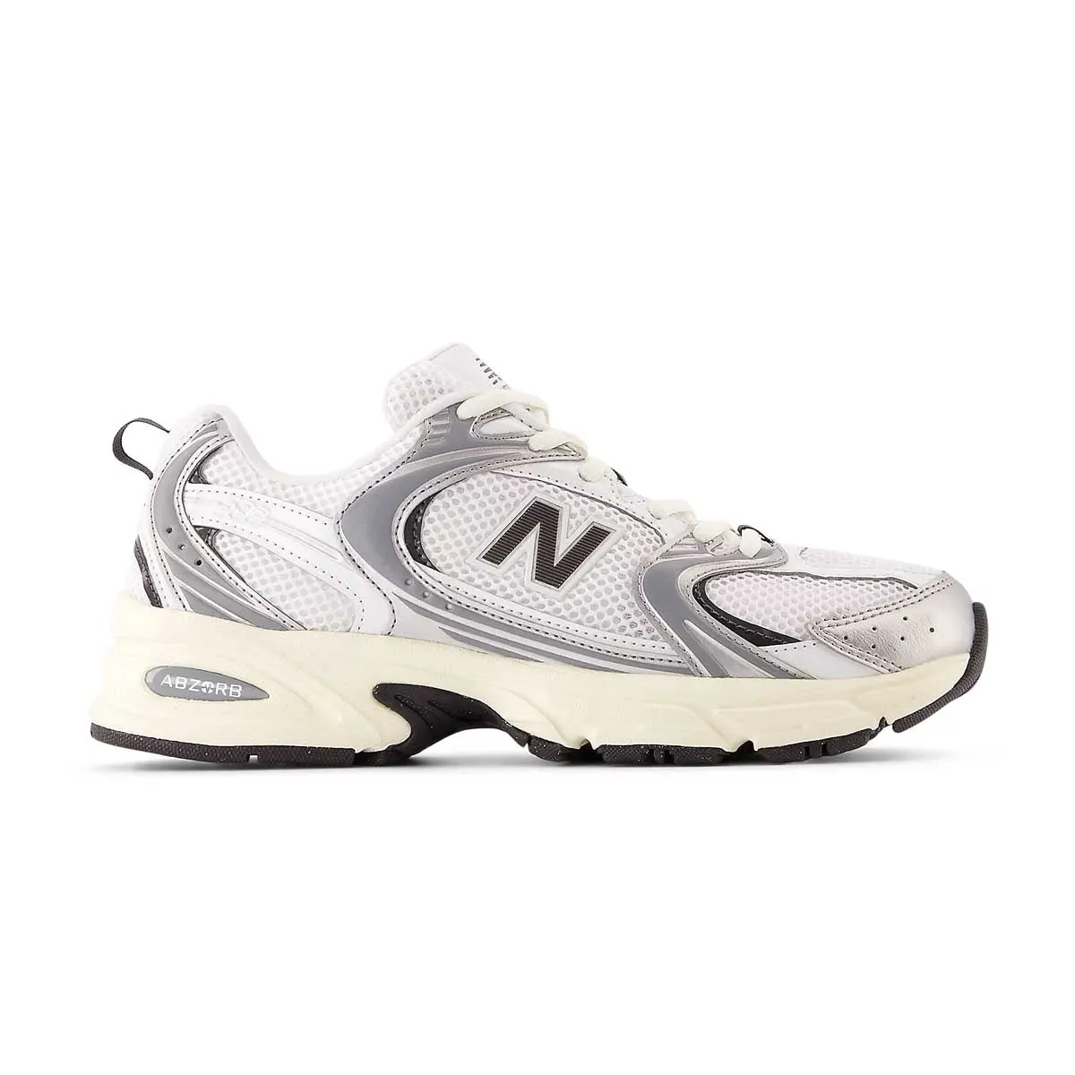 530 'Silver Metallic Black Cement' moisture - wicking runners'