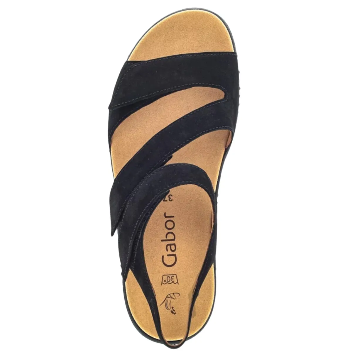 Top Tier Gabor Women's 43.600.17 Black/Black Suede