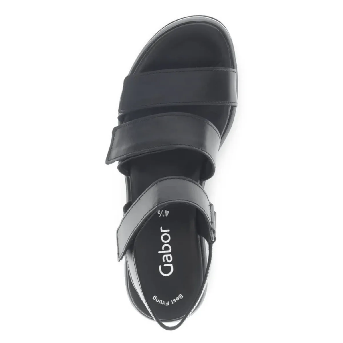 Chisel Shape Elegant Style Gabor Women's 64.620.27 Black Nappa Leather