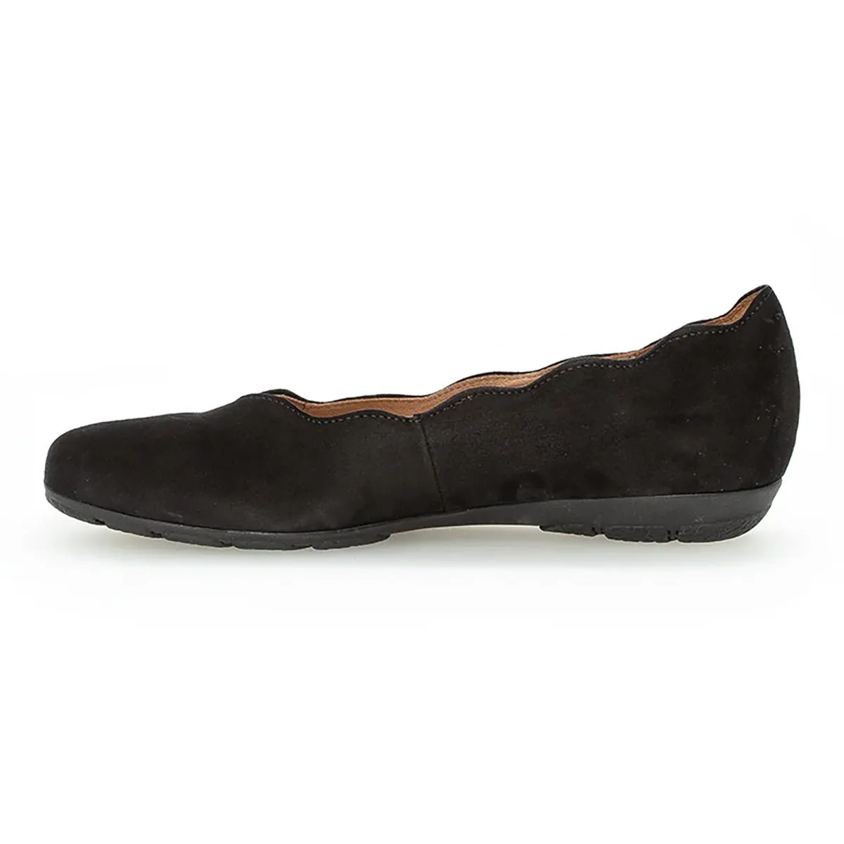 Gabor Women's 84.166.17 Ballet Black Suede Center Shade