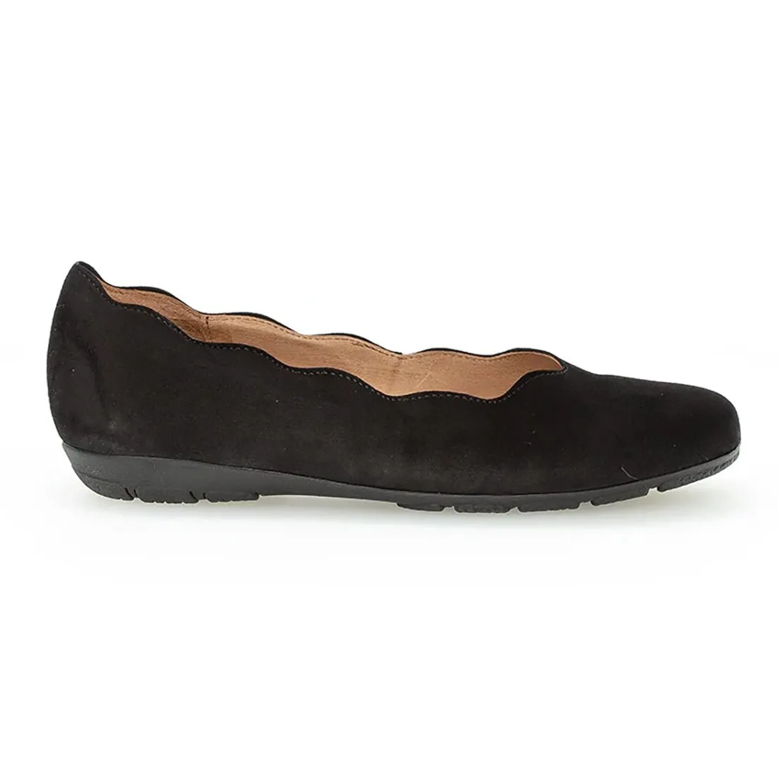 Gabor Women's 84.166.17 Ballet Black Suede Prime Fit