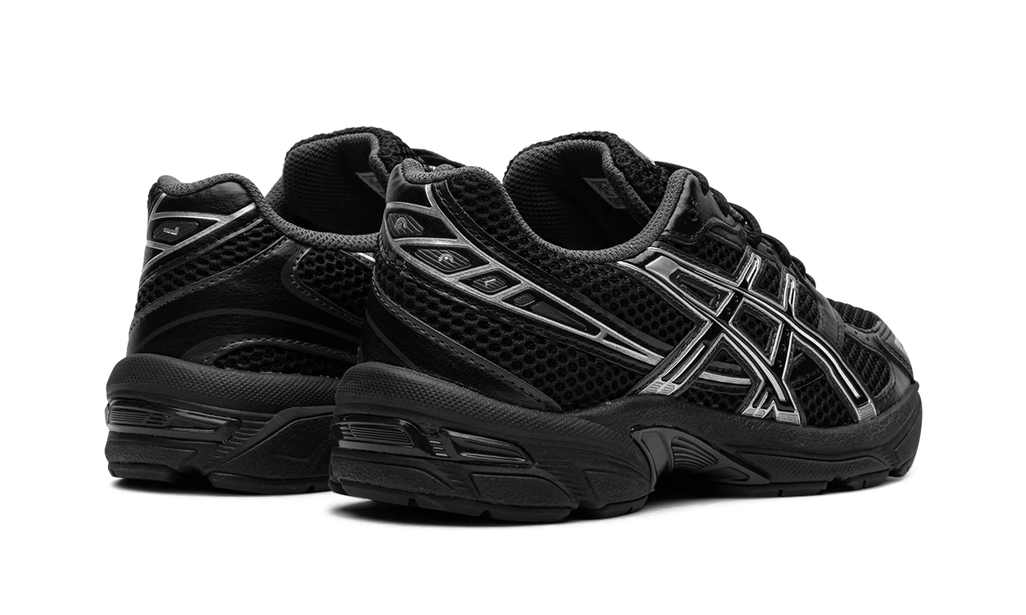 Gel 1130 "Black / Pure Silver" windy zipper - closure running shoes