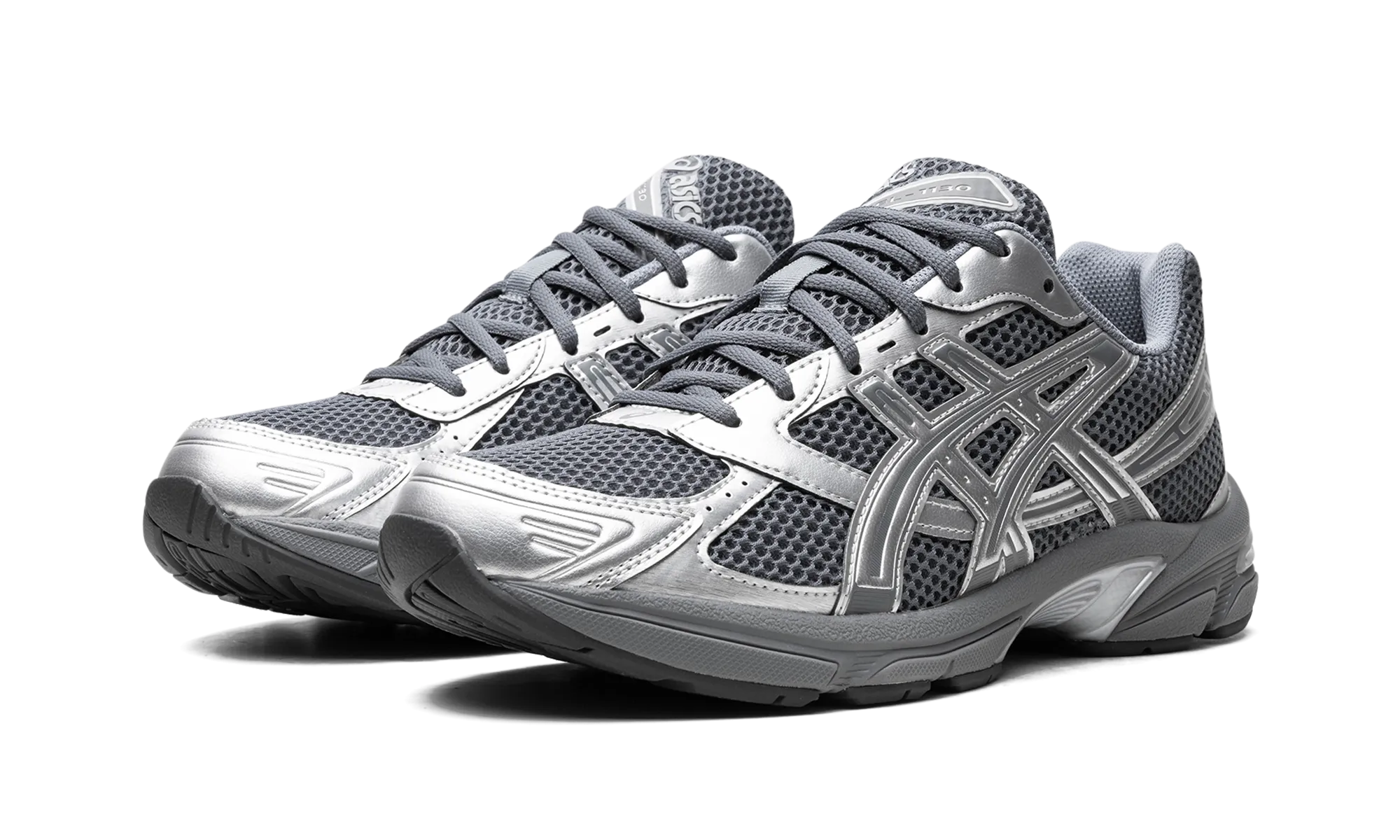 Easy Glide running in a boardwalk area shoes Gel 1130 "Steel Grey Pure Silver"