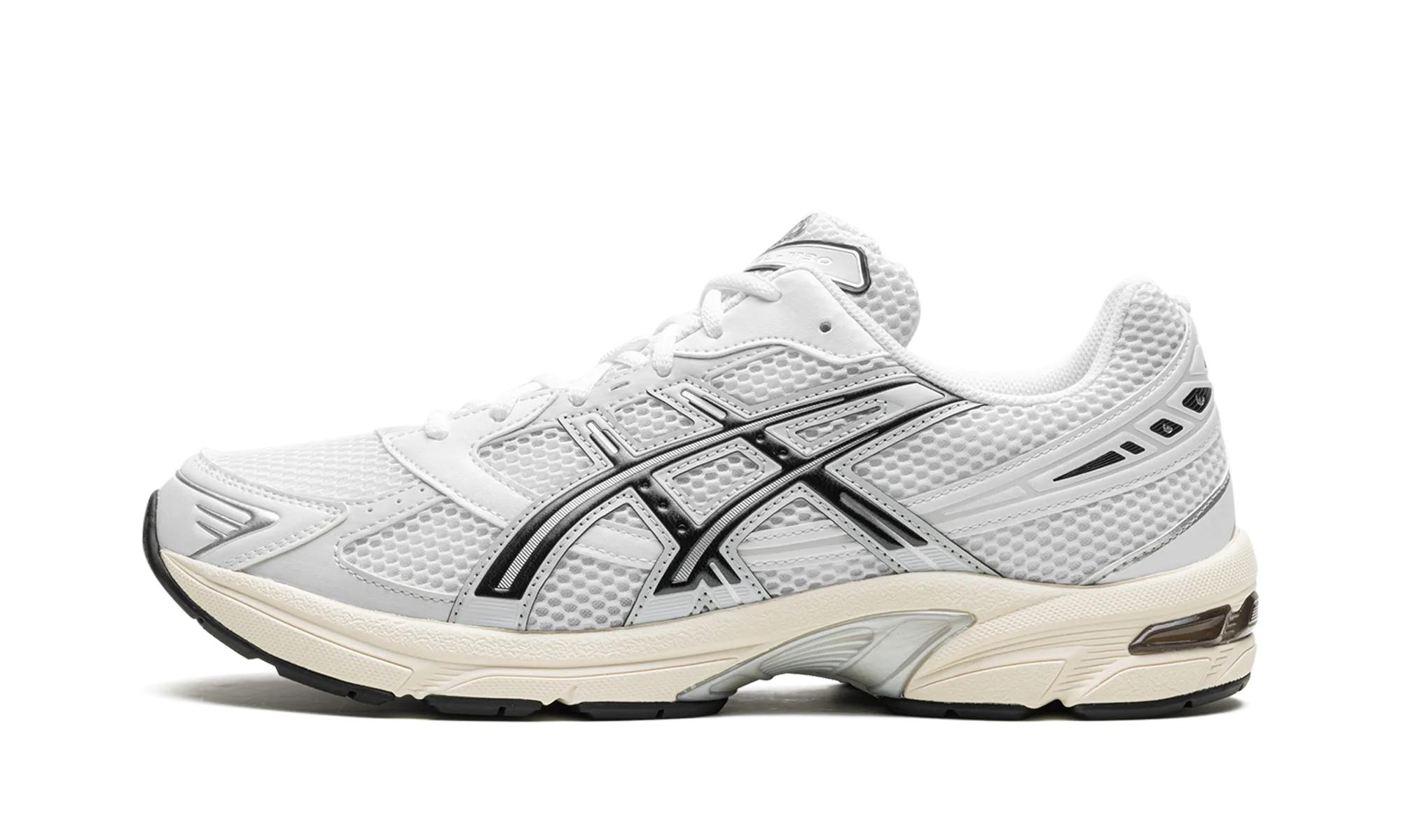 cushioned leather shoes patchwork running gear Gel 1130 "White / Cloud Grey"