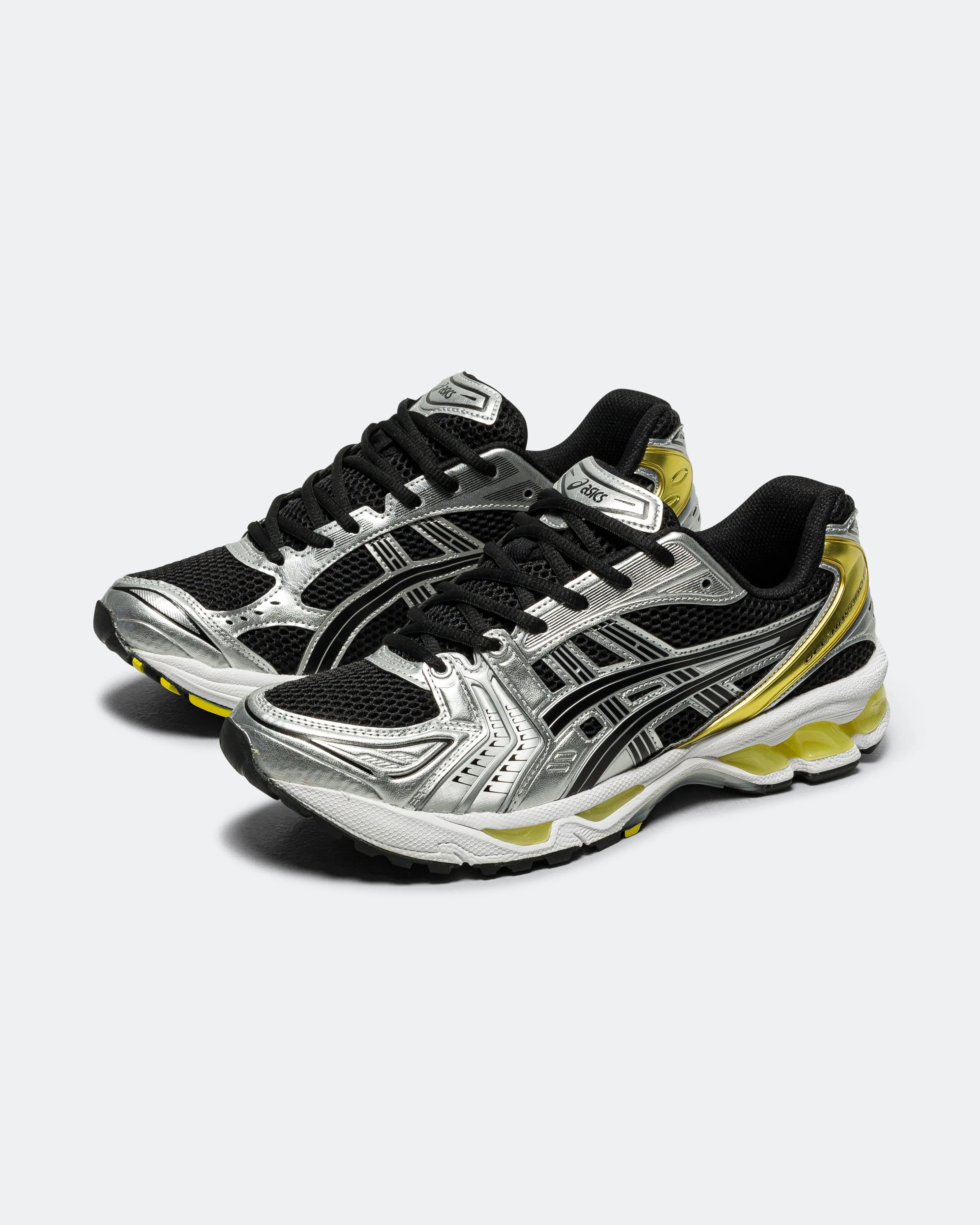 GEL-Kayano 14 - Black/Lemon Spark Street cushioning Quick Outfits