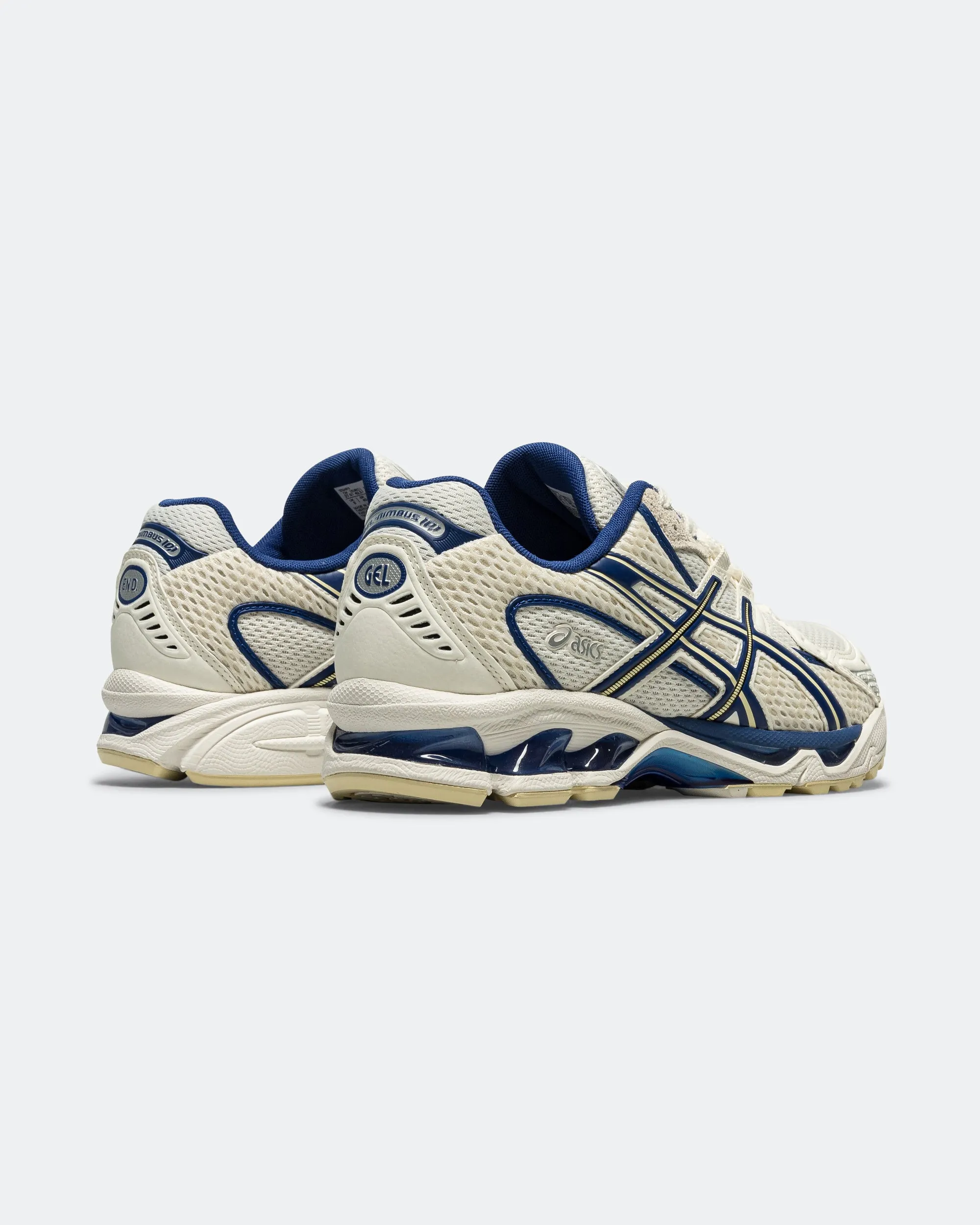 Gel-Nimbus 10.1 x END. - Snow White/Sodalite Blue Running Routine