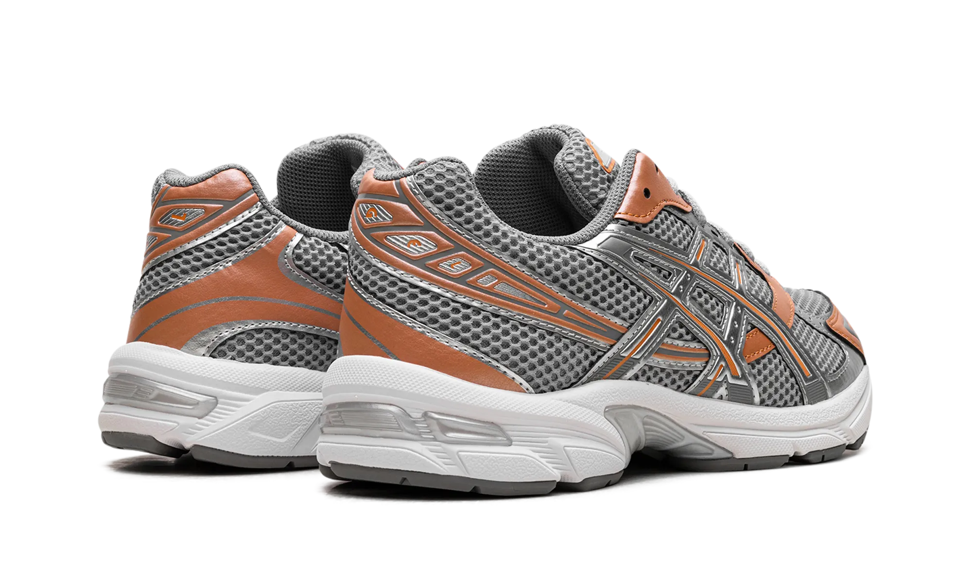 Gel1130 "Cement Grey/Rust Orange" retro - style shoes