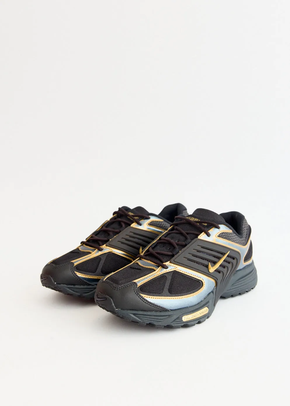 clog Wrinkle-Resistant Air Pegasus Wave Premium 'Black Metallic Gold' Sneakers