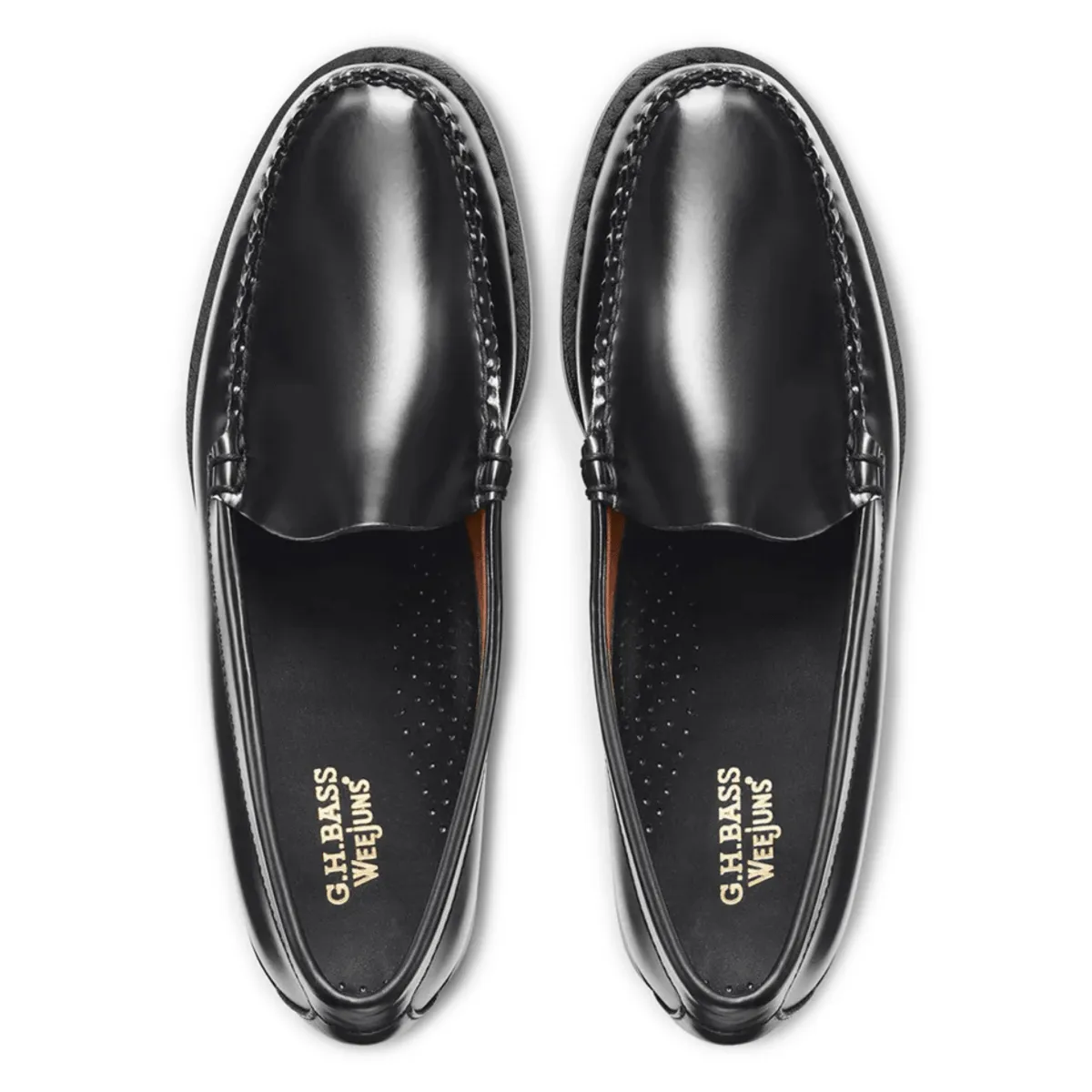 Timeless Appeal Stylish Design G.H. Bass Men's Larson Venetian WeeJuns Black Leather