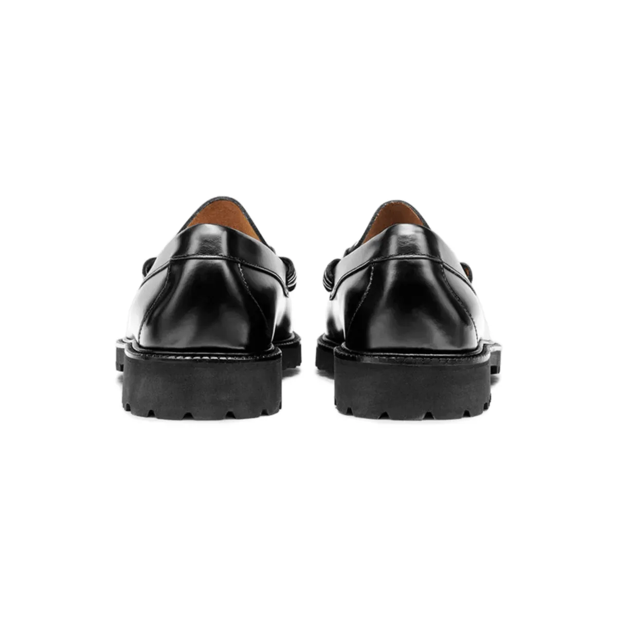 G.H. Bass Men's Lincoln Bit Lug WeeJun Black Leather Durable Leather