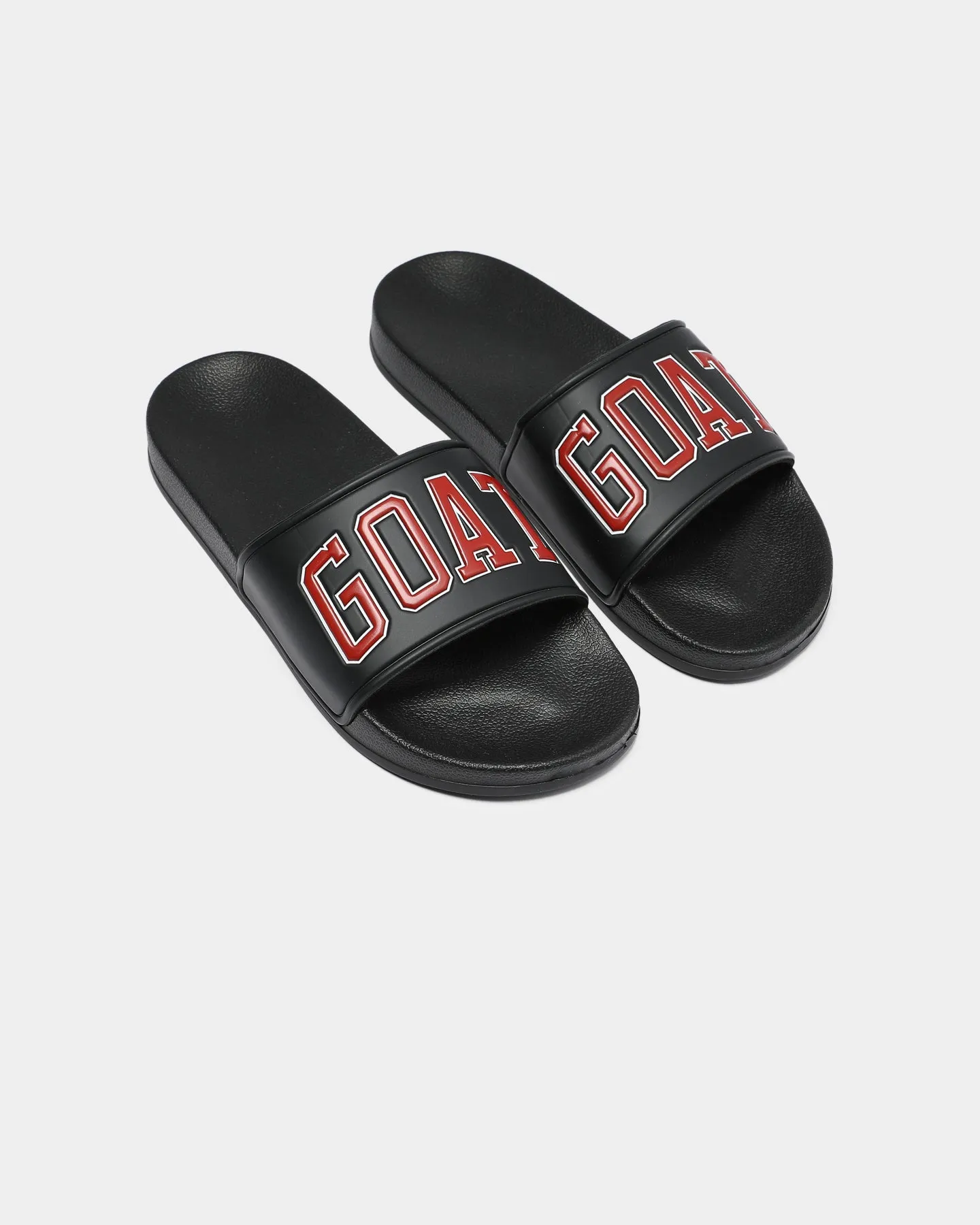 Cotton Base Goat Crew Arch Logo Slide Black/Red