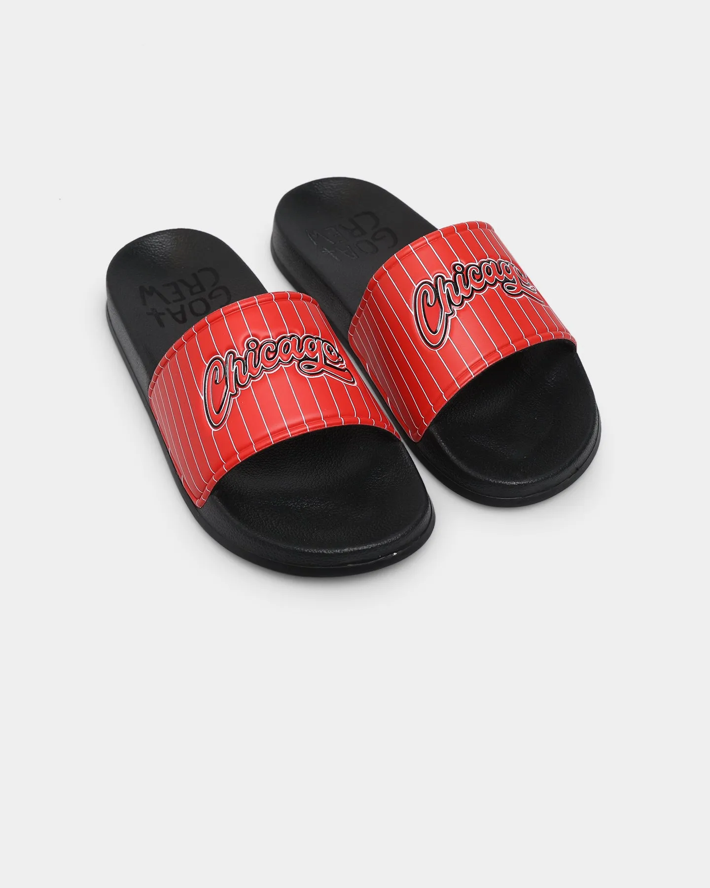 Galaxy Tone Comfort footbed Goat Crew Chicago Slides Red/Black