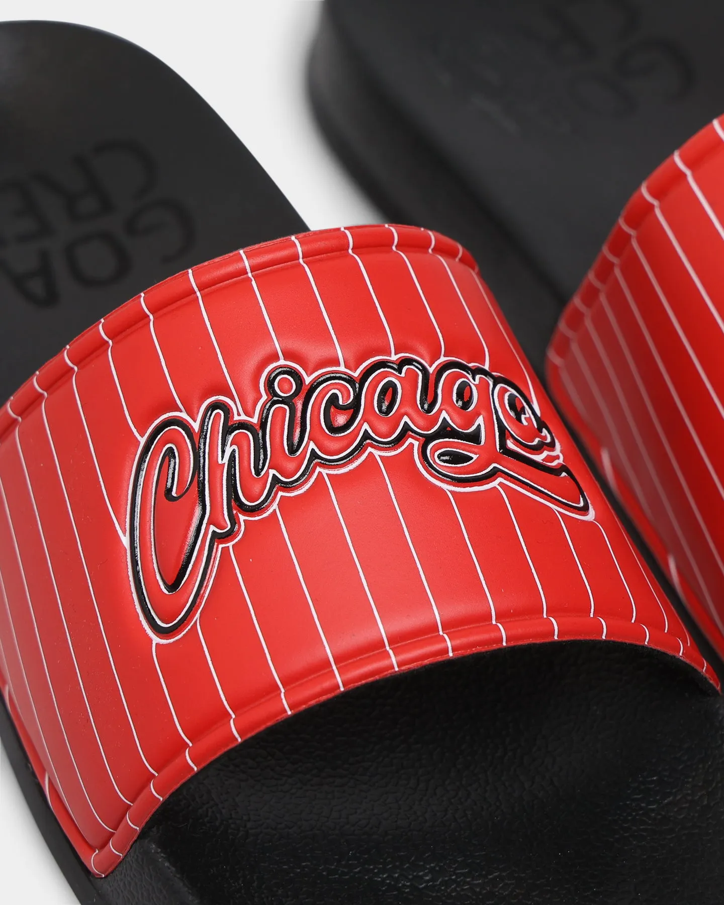 Goat Crew Chicago Slides Red/Black Quality Comfort