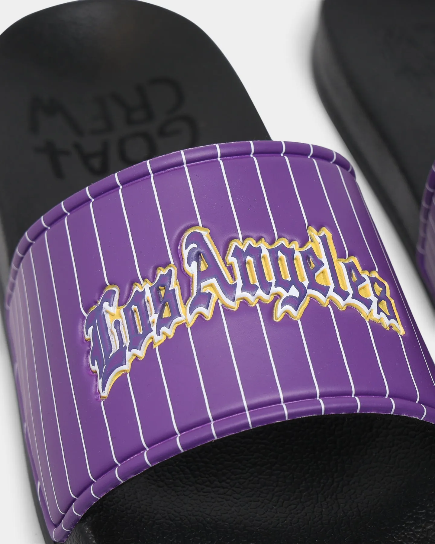 Quick Motion Free Soul Goat Crew Los Angeles Slides Purple/Yellow