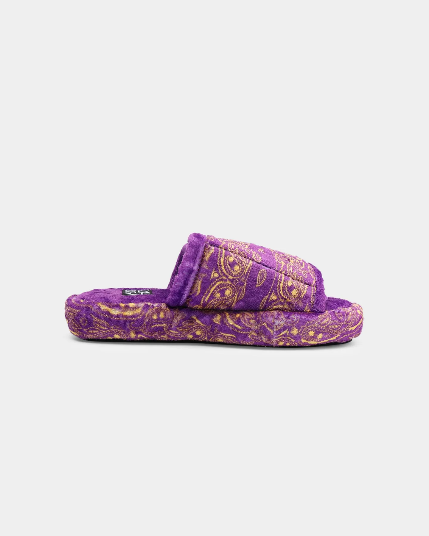 Goat Crew Velcro Paisley Bandana Slipper Purple/Yellow Bright tone
