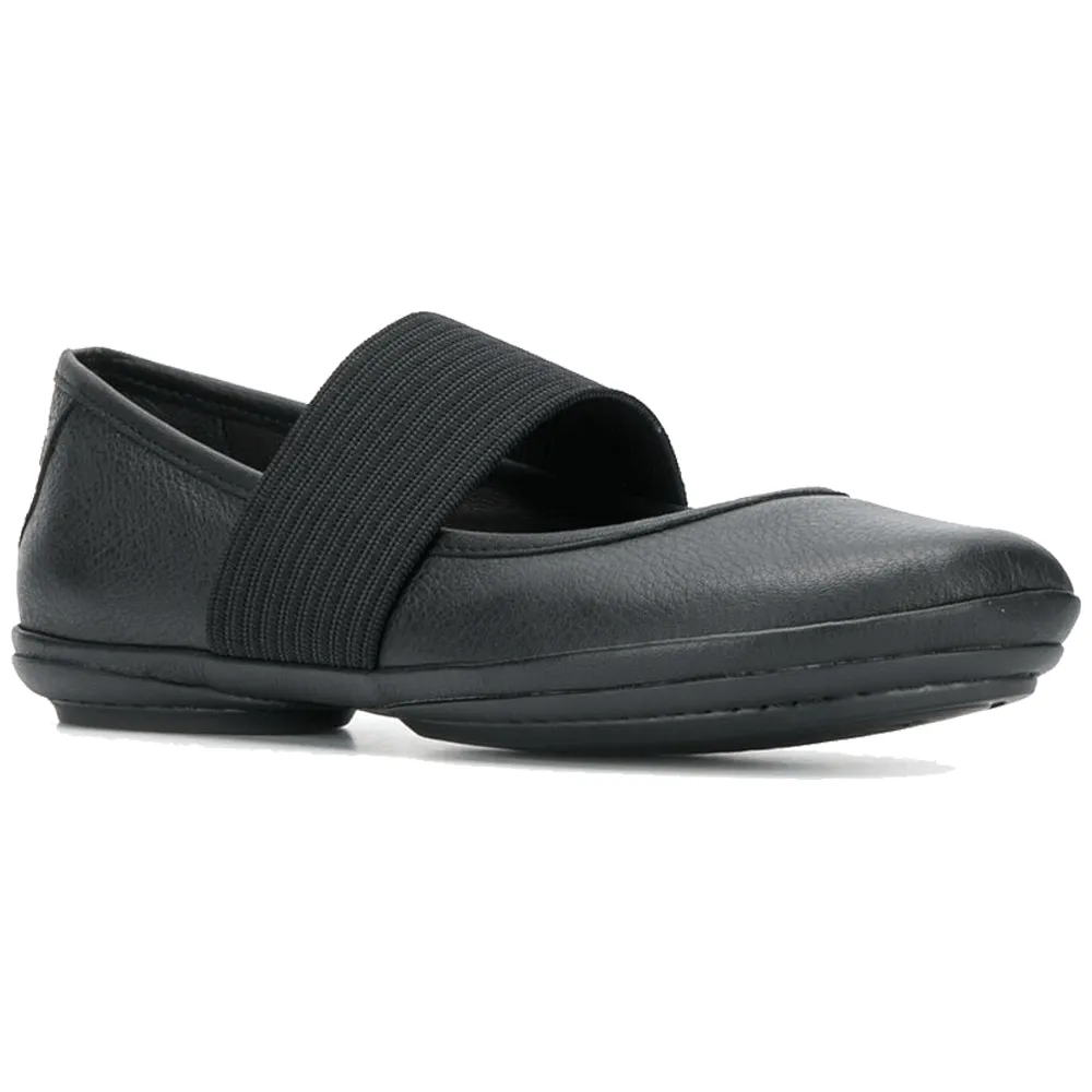 Camper Women's Right Nina Ballerina Black Leather British Cut Slim Tip