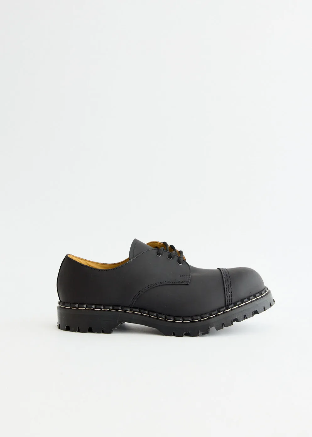 Greasy Steel Toe Capped Gibson Shoes Polished Finish