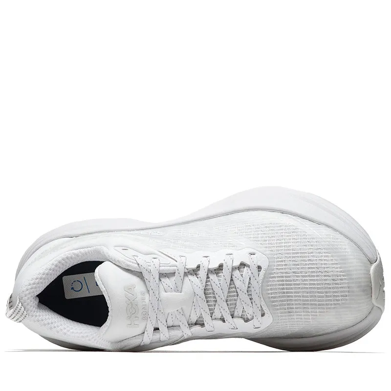 Hoka U Bondi 8 TS Caged - White/Cosmic Grey Soft outsole Responsive Cushion